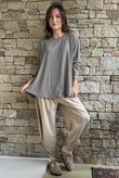 Agnes Stripe Trapeze Top Earth Marl